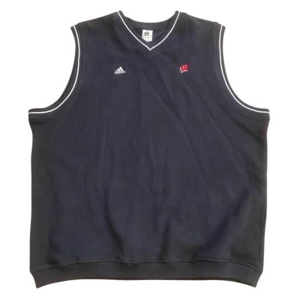 adidas Other - Men’s University of Wisconsin Badgers Vest Blue size xl